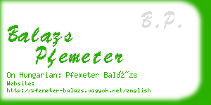 balazs pfemeter business card